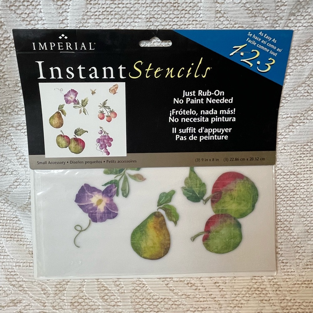 Imperial Instant Stencils with Fruit and Floral Design
